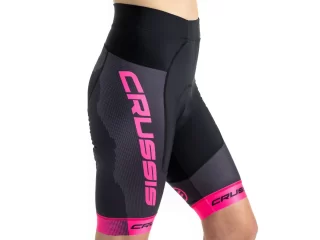 Dámské cyklistické kraťasy CRUSSIS, černá/růžová, vel. M