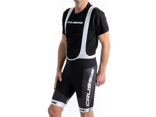 Cyklistické kraťasy se šlemi CRUSSIS - ONE, černá/bílá, vel. L