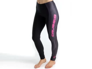 Dámské elastické kalhoty CRUSSIS, černá/růžová, vel. M