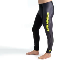Elastické kalhoty CRUSSIS, černá/žlutá, vel. XXL