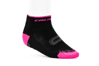 Cyklistické ponožky CRUSSIS, černo/růžové, vel. 39-42